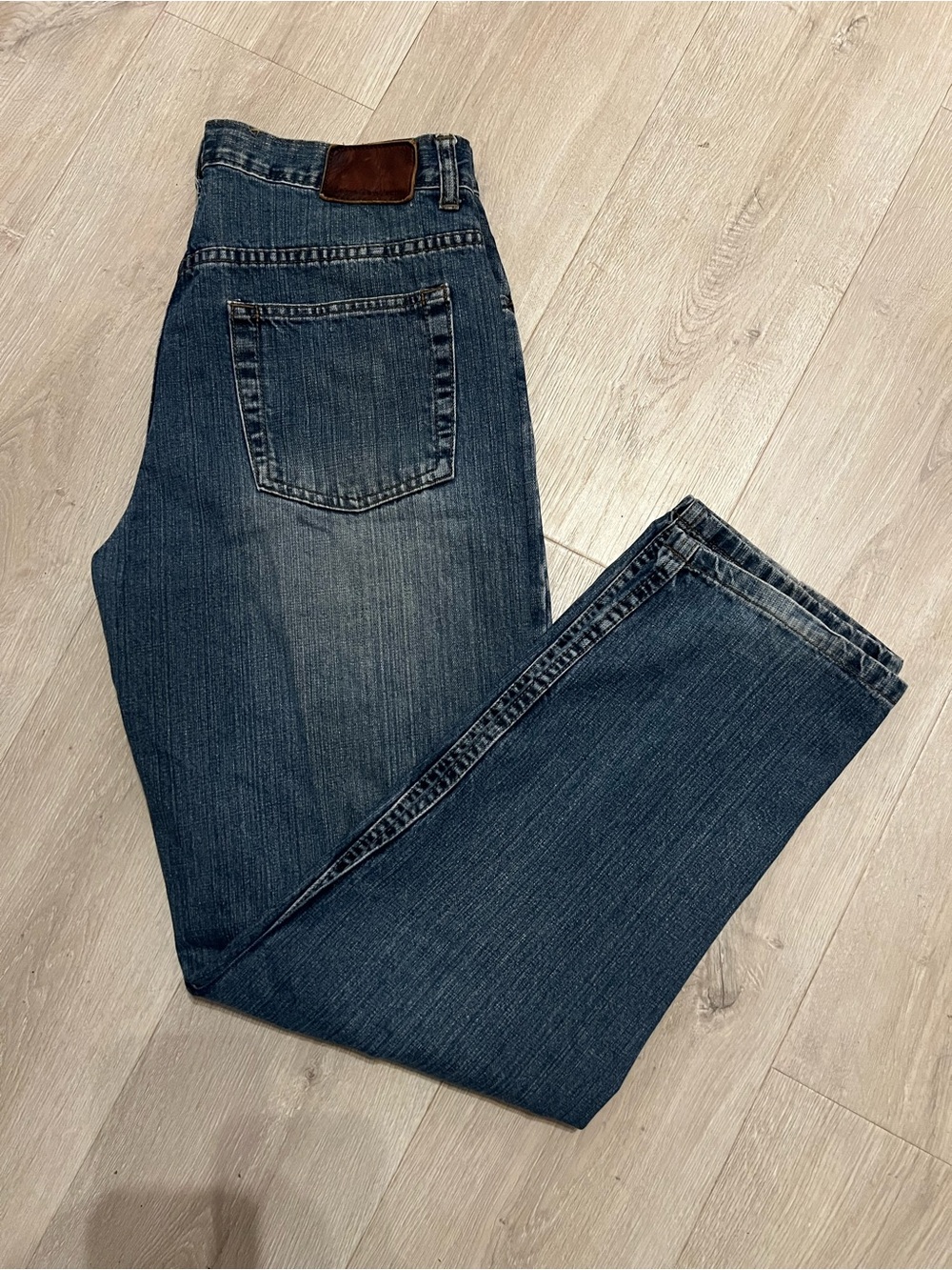 Calvin Klein Men's Straight Jeans in Dark Blue Denim